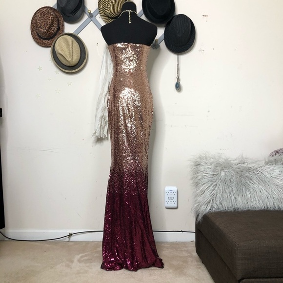 SEQUINED ombré sequined maxi dress - Picture 4 of 9